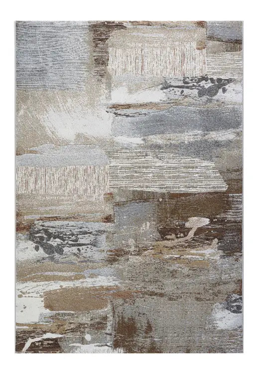 Galleria Modern Abstract Textured Grey Rug