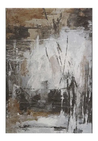 Galleria Modern Abstract Charcoal Grey Rug. Available in 5 sizes. Also available in Blue and Brown-Main-Image-in-Brown