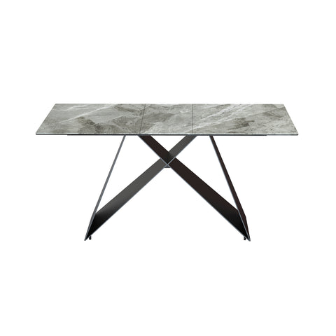 Kiano Grey Extendable Dining Table with Marvel Dining Chairs - Table Design Image 