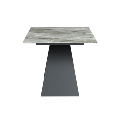 Kiano Grey Extendable Dining Table with Marvel Dining Chairs - Table Side View Image