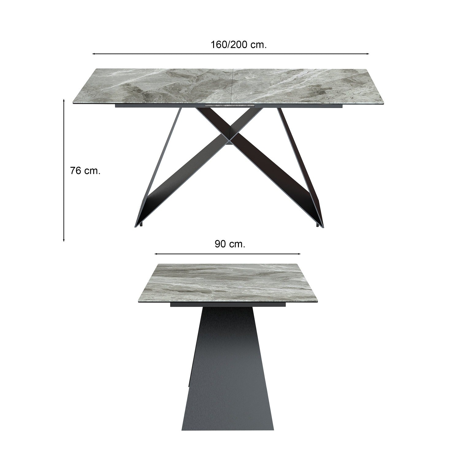 Kiano Grey Extendable Dining Table