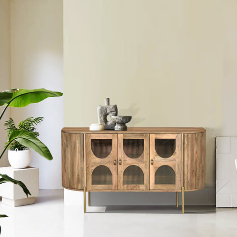 Apollo Mango Wood 3 Door Sideboard - Lifestyle Image