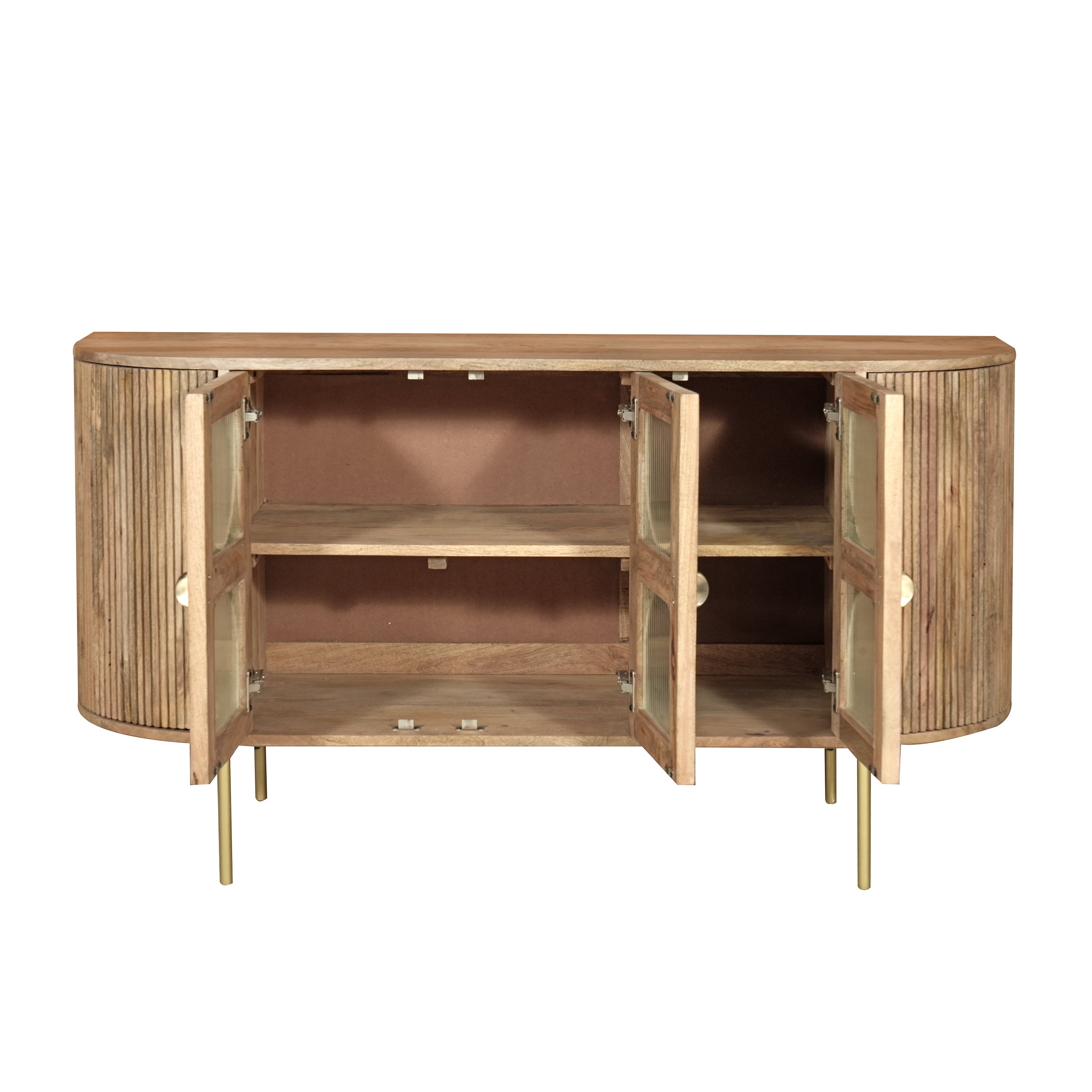 Apollo Mango Wood 3 Door Sideboard - Interior Image