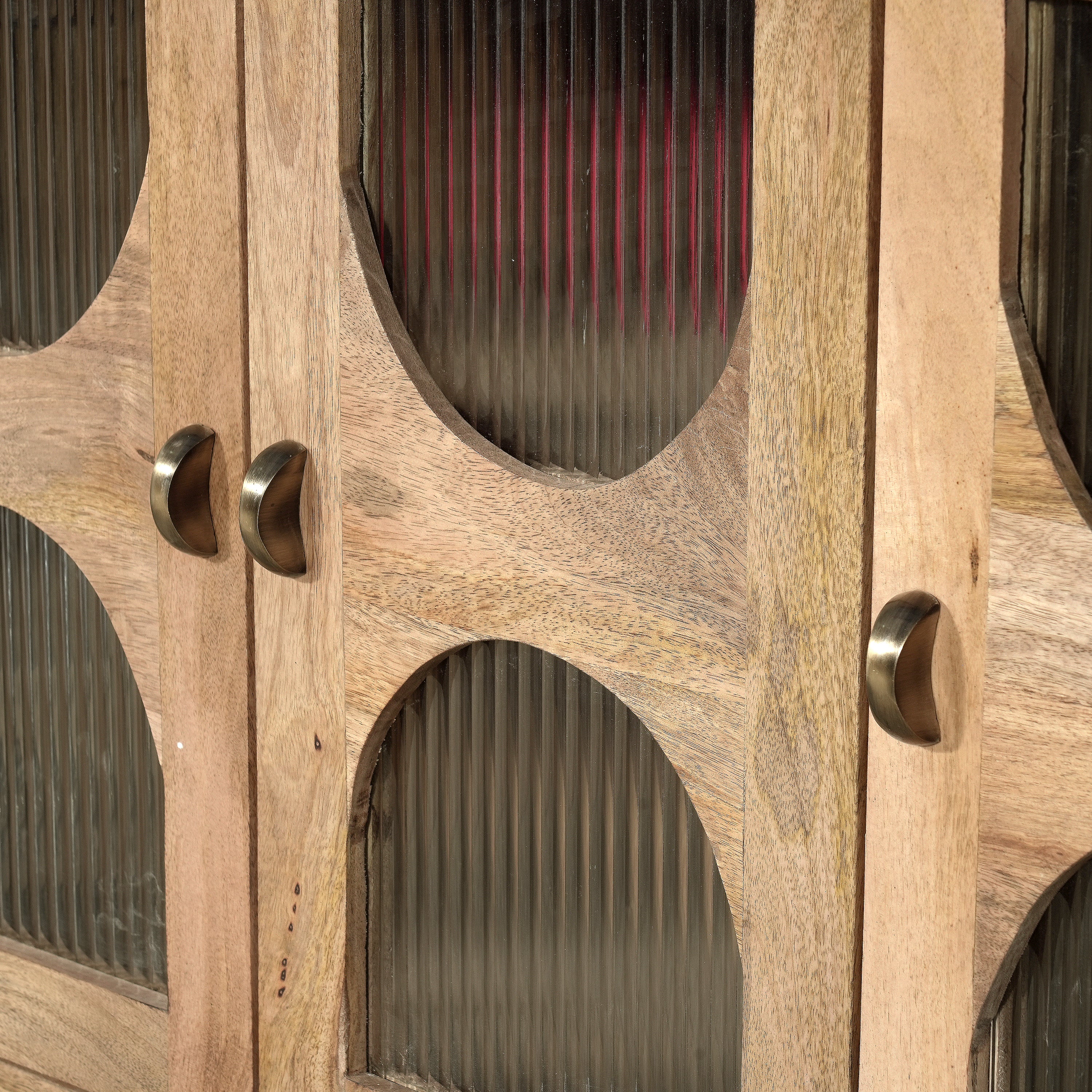 Apollo Mango Wood 3 Door Sideboard Door Detail Image