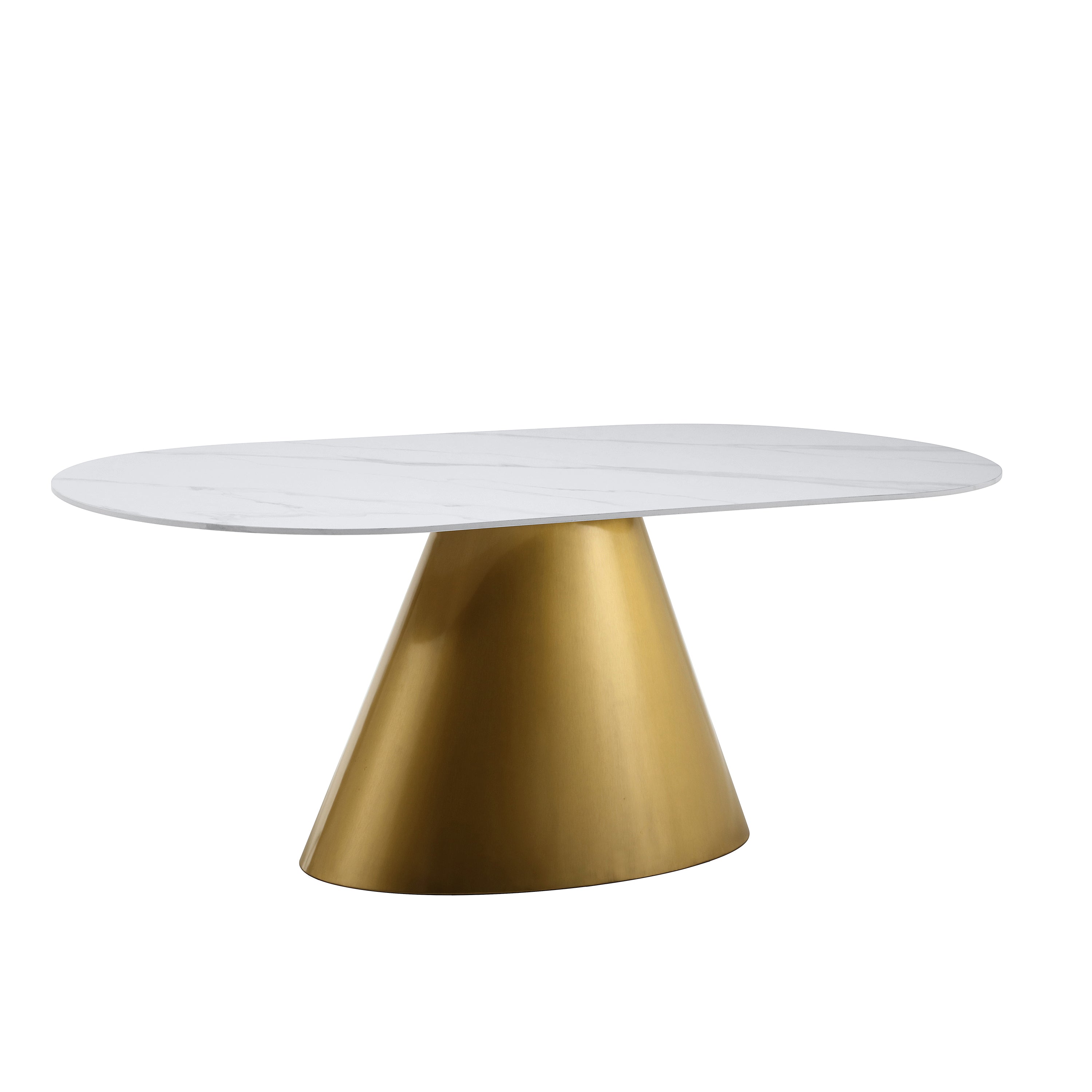 Apollo White Ceramic Oval Dining Table