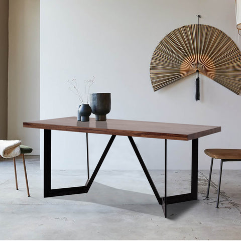 Milo 6 Seater Wooden Dining Table, part of the Milo Collection - Lifestyle Image 