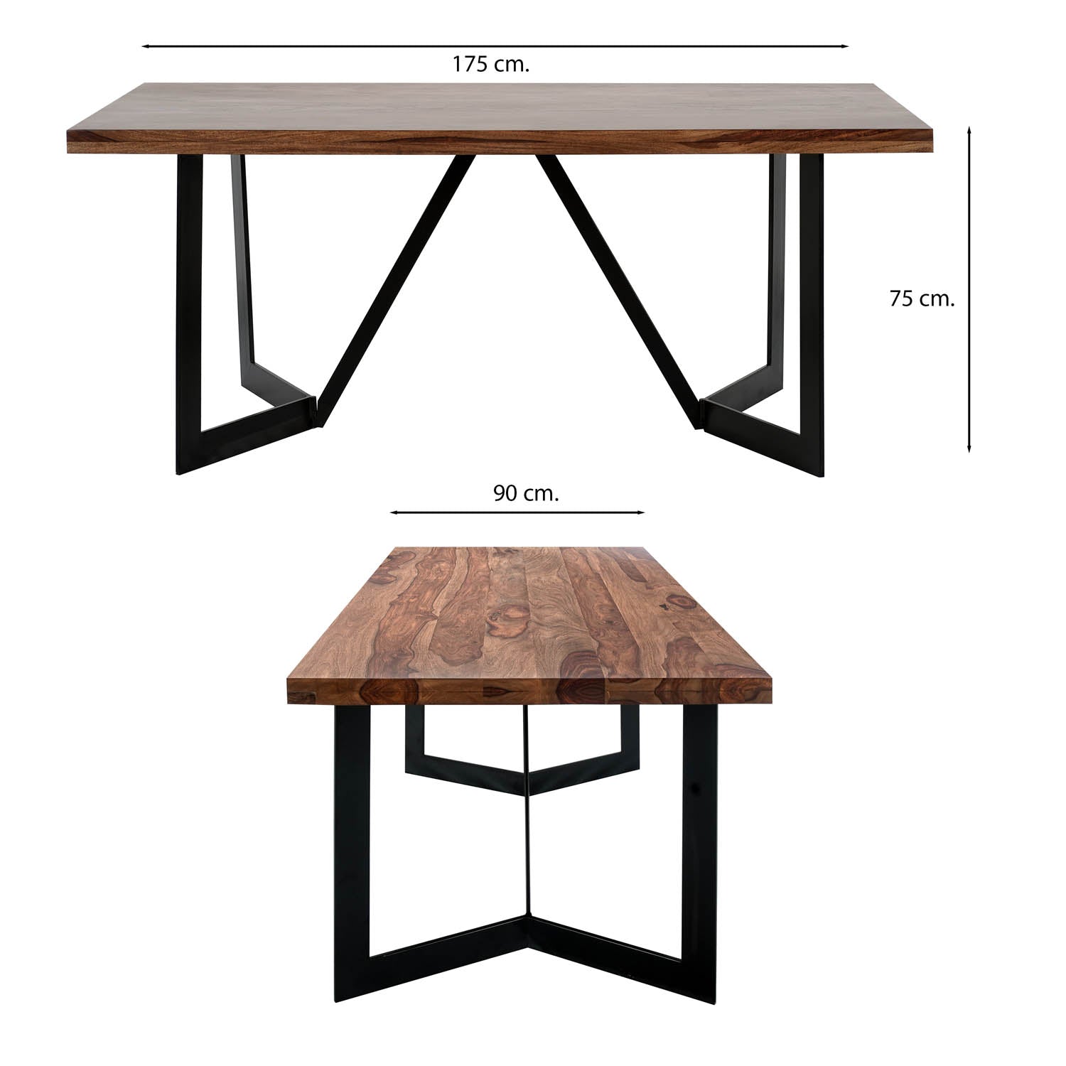 Milo Wooden Dining Table with Creed Dining Chairs