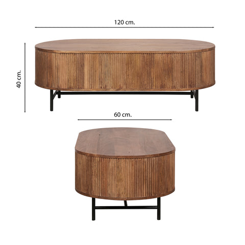 Zen Mango Wood Coffee Table, matching furniture available - Coffee Table Measurements Image