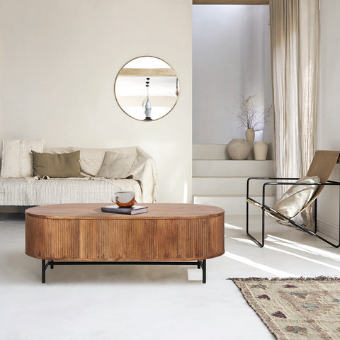 Zen Mango Wood Coffee Table, matching furniture available - Lifestyle Image