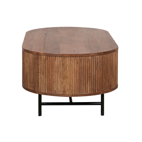 Zen Mango Wood Coffee Table, matching furniture available - Coffee Table Corner Image