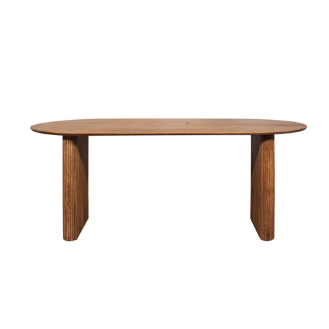 Zen Mango Wood Oval Dining Table, 2M Lenegth