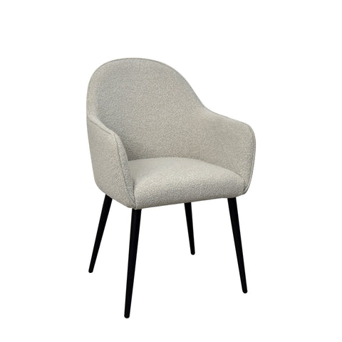 Set of 4 Cream Boucle Dining Chairs, also available in Grey - Cream Dining Chair Image