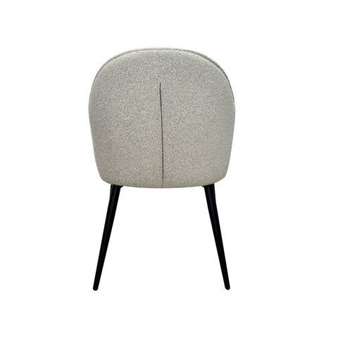 Set of 4 Cream Boucle Dining Chairs, also available in Grey - Reverse of Cream Dining Chair Image