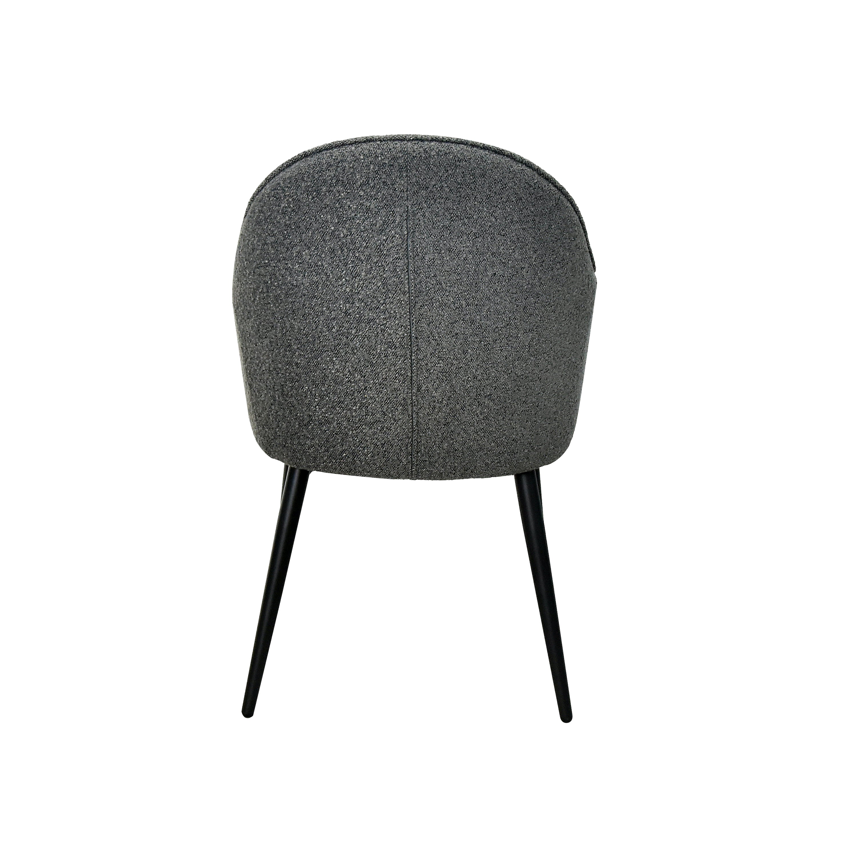 Set of 4 Grey Boucle Dining Chairs