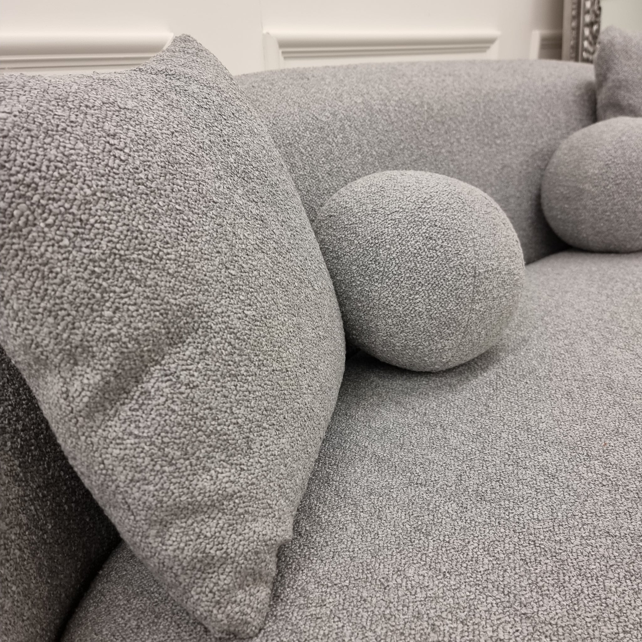 Wave Grey Boucle Sofa