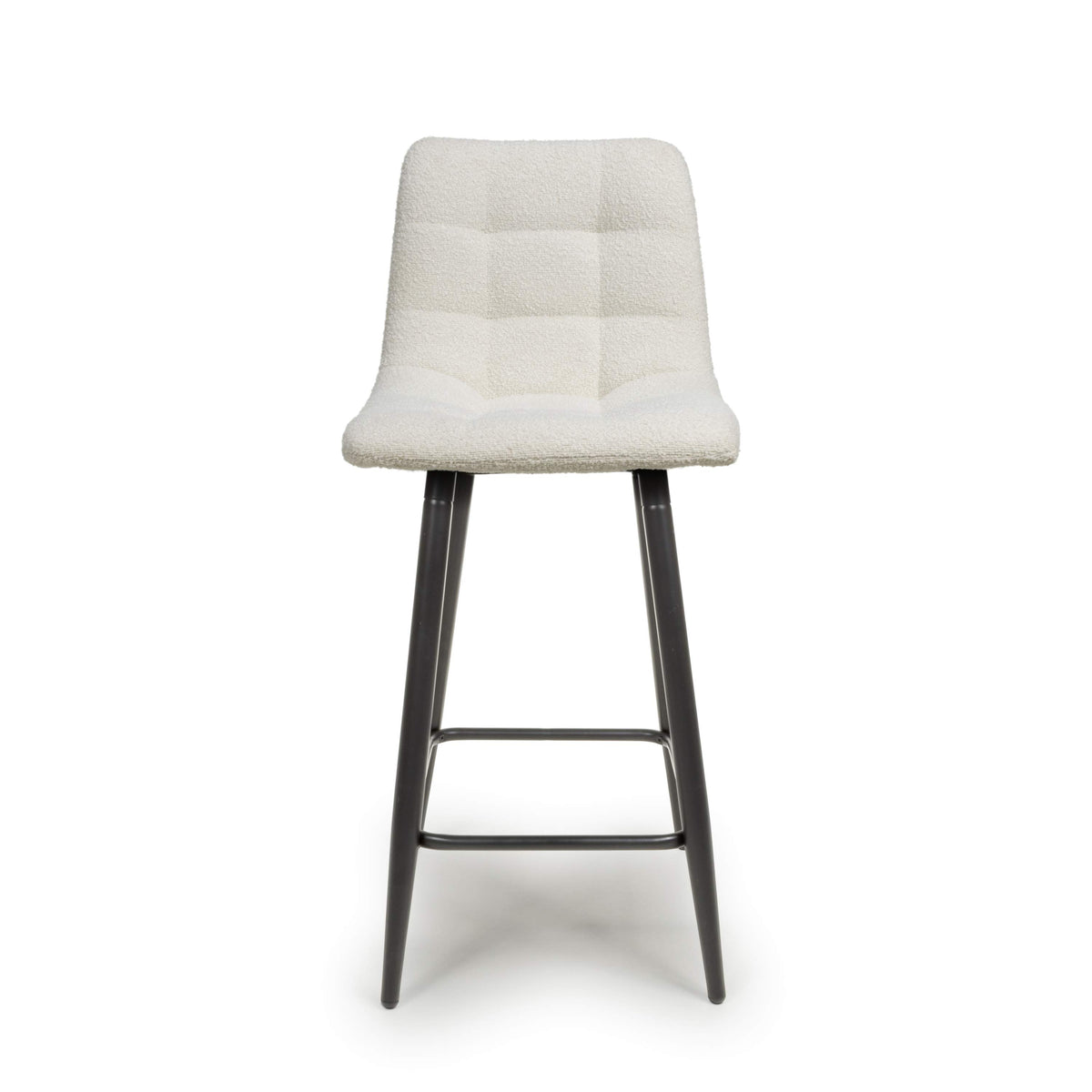 Pair of Grey Boucle Bar Stools, also available in Cream - Cream Boucle Bar Stool