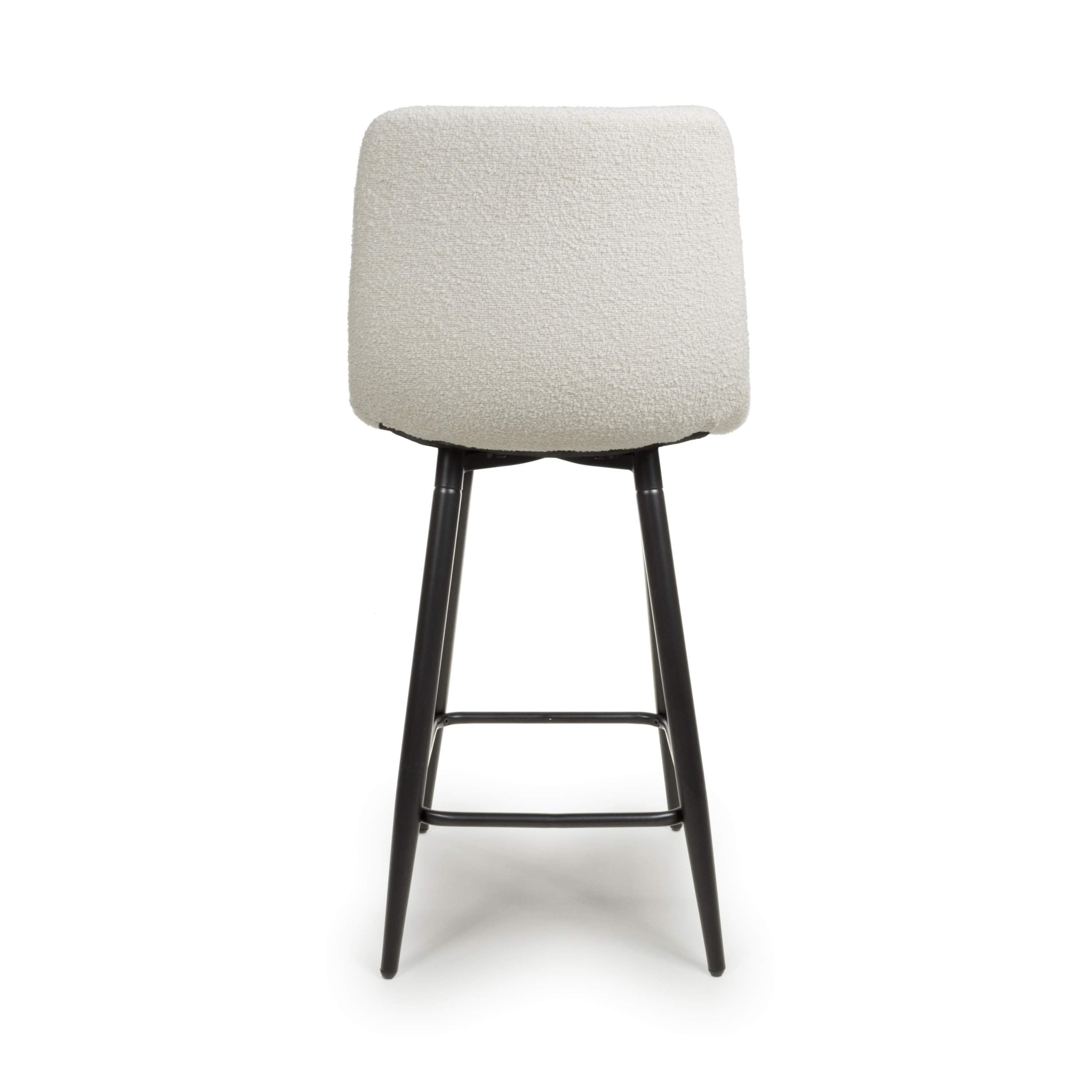 Pair of Cream Boucle Bar Stools