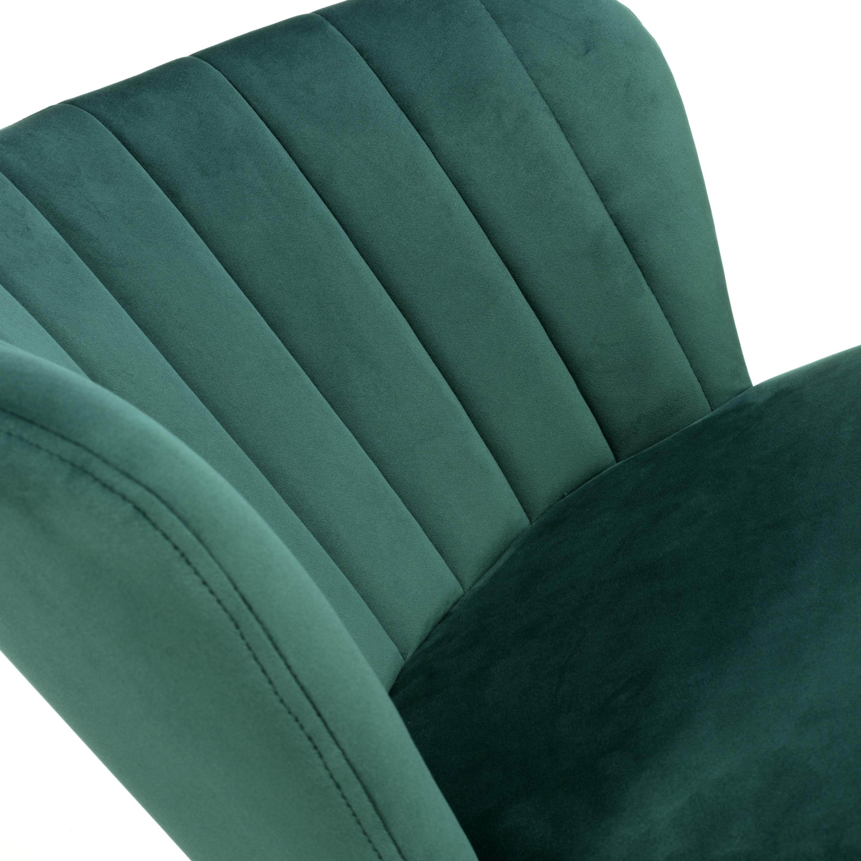 Brushed Velvet Green Bar Stool