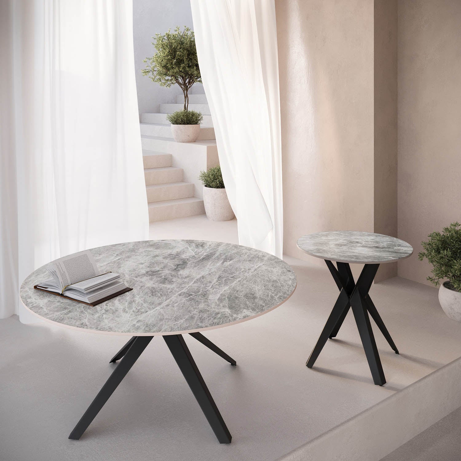 Lina Grey Gloss Ceramic Coffee Table