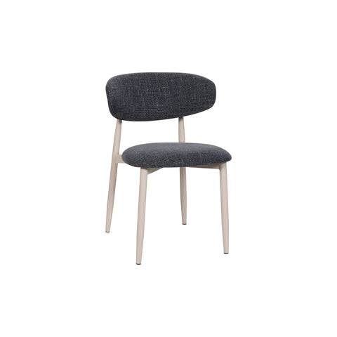 Set of 4 Valencia Charcoal Upholstered Dining Chairs, also available in Oatmeal and Forest 