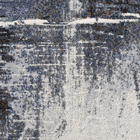 Galleria Modern Abstract Blue Rug. Available in 5 sizes. Also available in Brown and Charcoal Grey - Close up Blue Rug Image