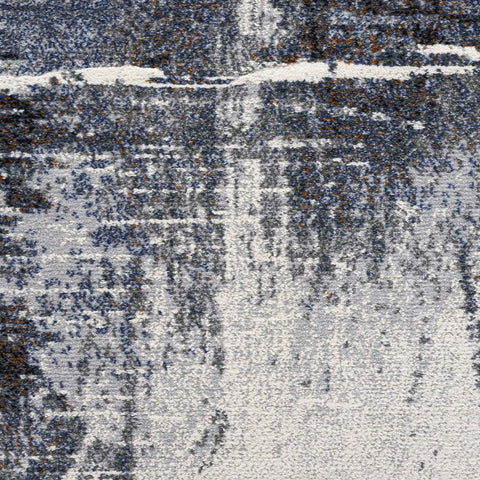 Galleria Modern Abstract Charcoal Grey Rug. Available in 5 sizes. Also available in Blue and Brown. Close-up-Blue-Image