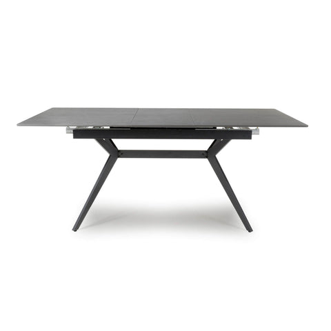 Pinnacle Extendable Granite sintered stone marble effect ceramic Dining Table - Extended Front