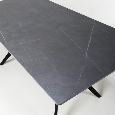 Pinnacle Extendable Grey sintered stone marble effect ceramic Dining Table 