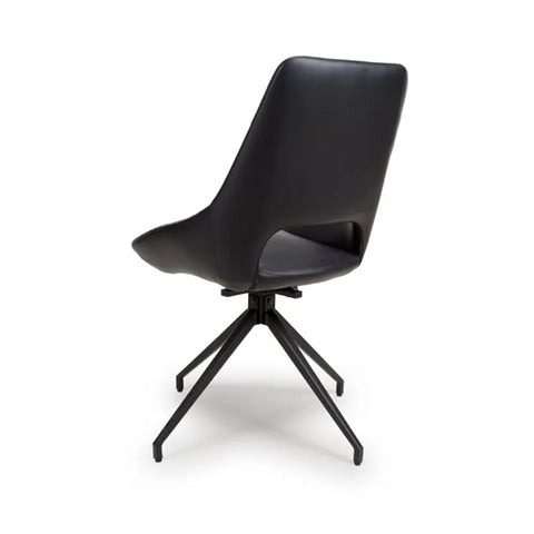 Cole Leather Swivel Dining Chairs