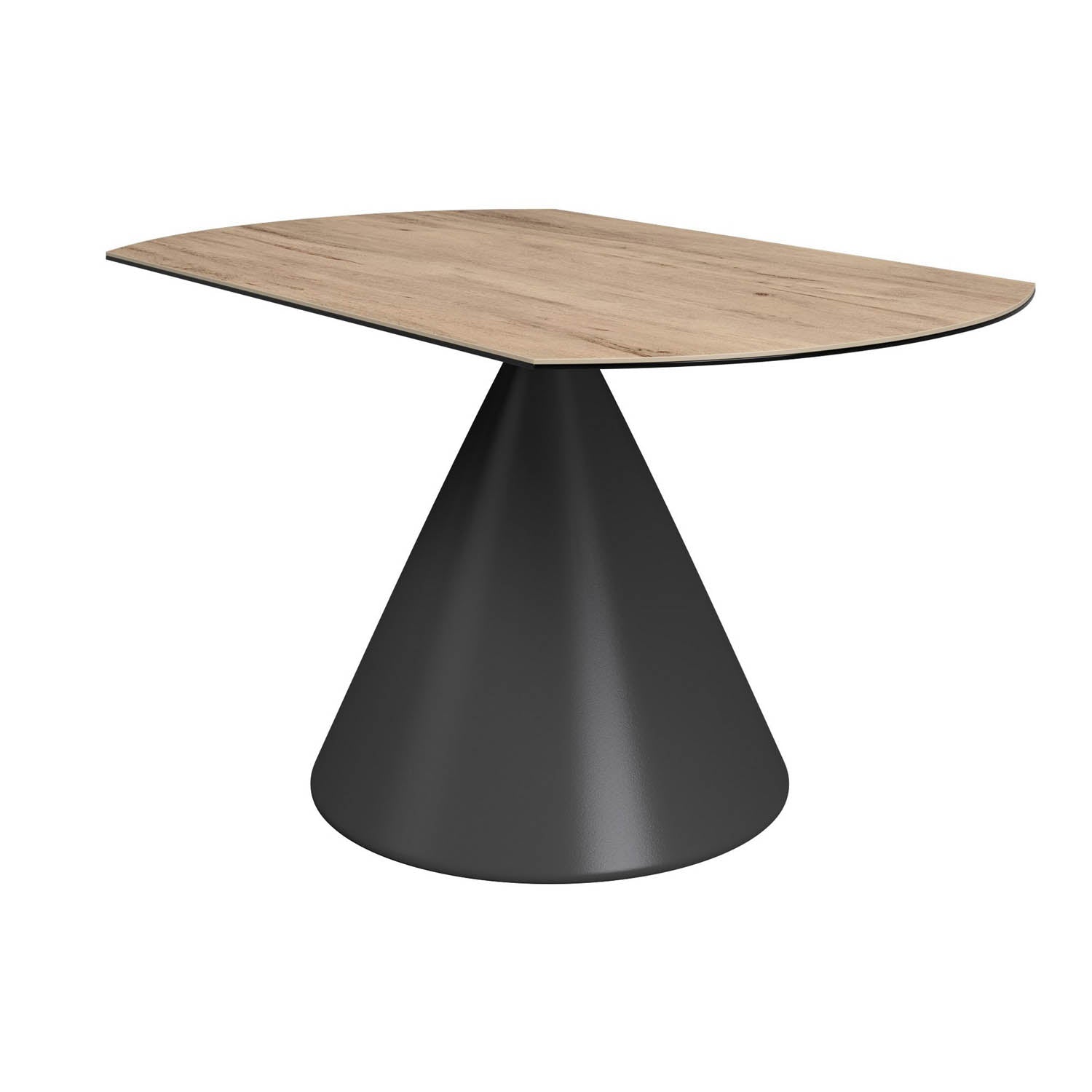 Alessio Oak Effect Ceramic Extending Round Dining Table - 130cm