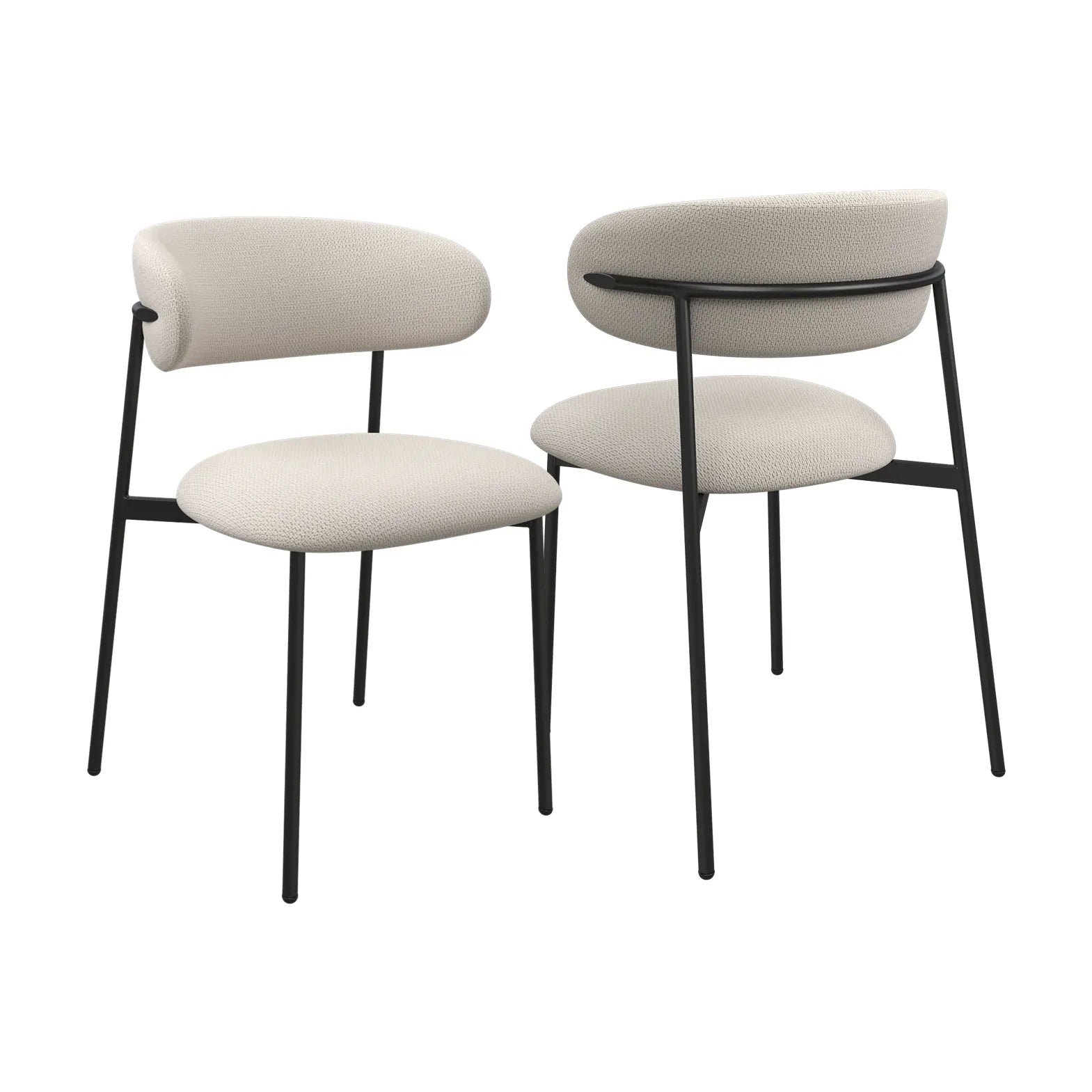 Alba Light Grey Fabric Dining Chair – Set of 4