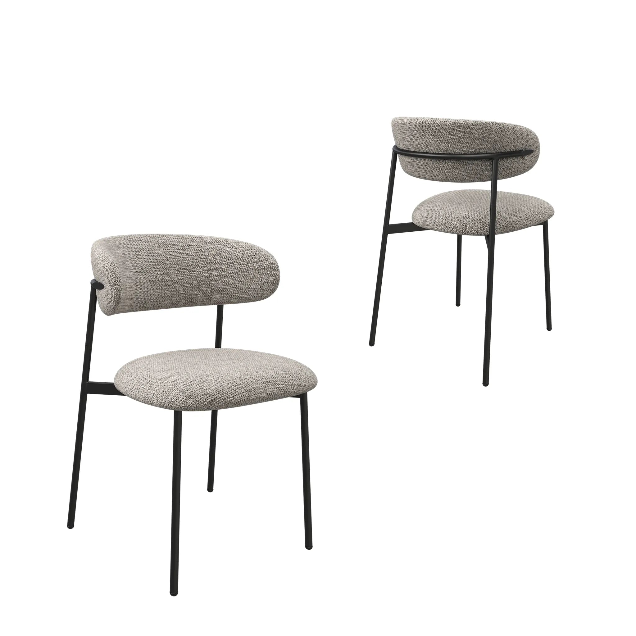 Alba Light Grey Fabric Dining Chair – Set of 4