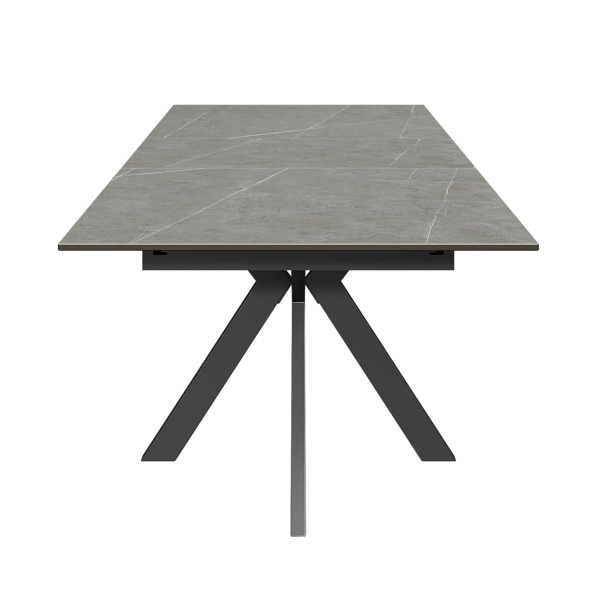 Amari 160-200cm Matte Grey Ceramic Extending Dining Table