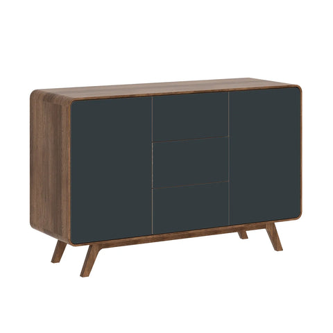 Asiago 2 Door 3 Drawer Sideboard, also available in Sand and Anthracite - Anthracite in Smoked Oak 