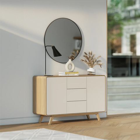 Asiago 2 Door 3 Drawer Sideboard, also available in Sand and Anthracite - Sand Lifestyle Image 2 