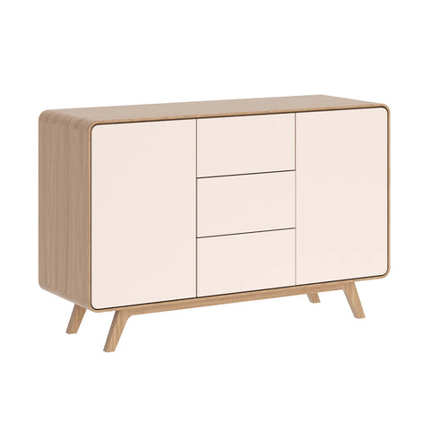 Asiago 2 Door 3 Drawer Sideboard, also available in Sand and Anthracite - Sand in White Oak 