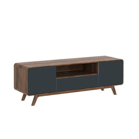 Asiago TV Unit, also available in Sand and Anthracite - Anthracite in Smoked Oak