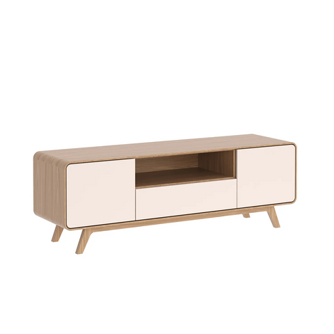 Asiago TV Unit, also available in Sand and Anthracite - Sand in White Oak 