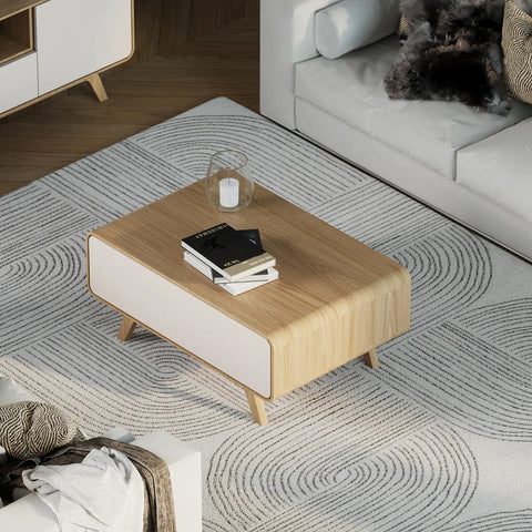 Asiago Solid Oak Coffee Table, Choose from White Oak or Smoked Oak. Available in White, Sand and Anthracite - Overview of Coffee Table