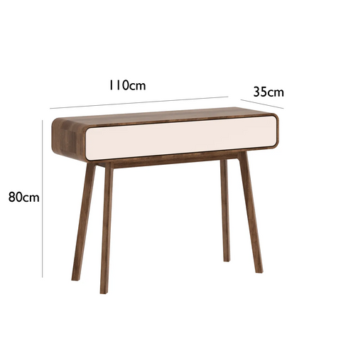 Asiago Solid Oak Console Table, choose fro White Oak and Smoked Oak. Available in White, Sand and Anthracite - Dimensions 