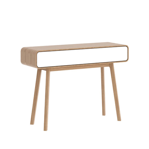 Asiago Solid Oak Console Table, choose fro White Oak and Smoked Oak. Available in White, Sand and Anthracite - Main Image 