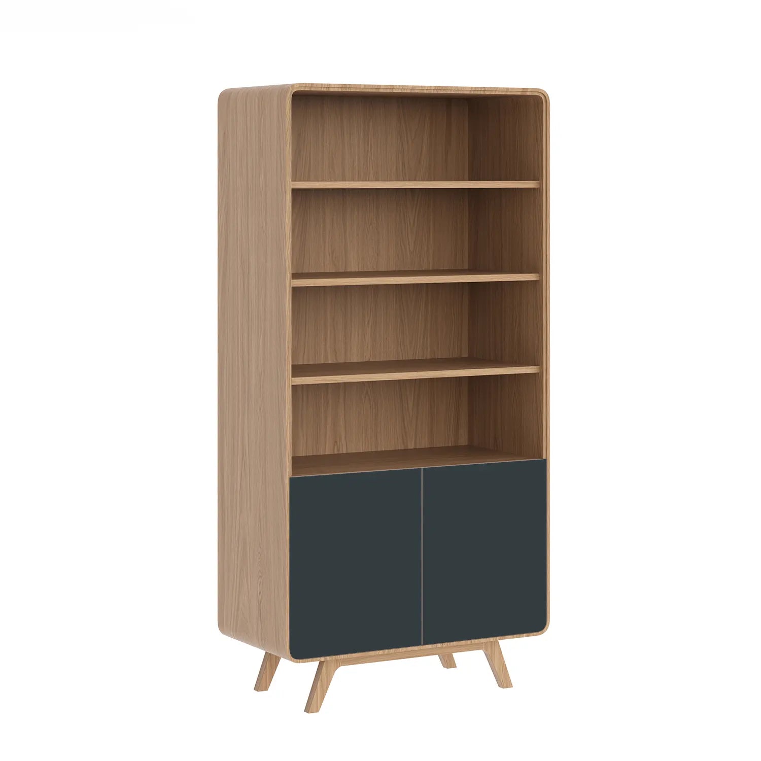 Asiago Solid Oak Tall Display Cabinet