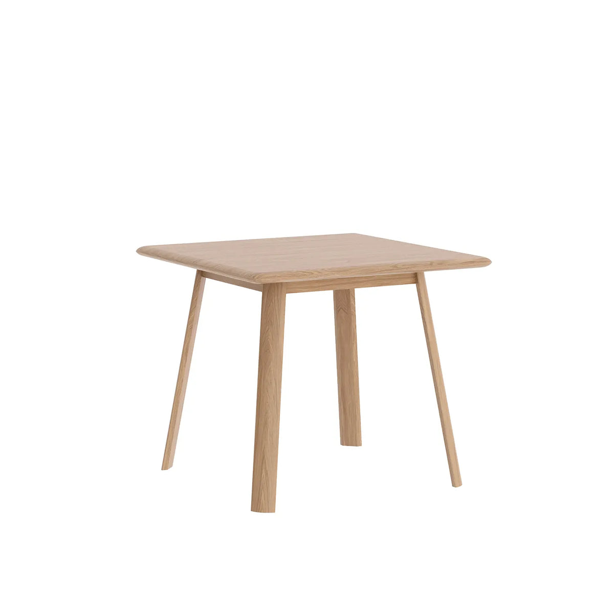 Asiago Solid Oak Square Dining Table, available in White or Smoked Oak - Main Image 