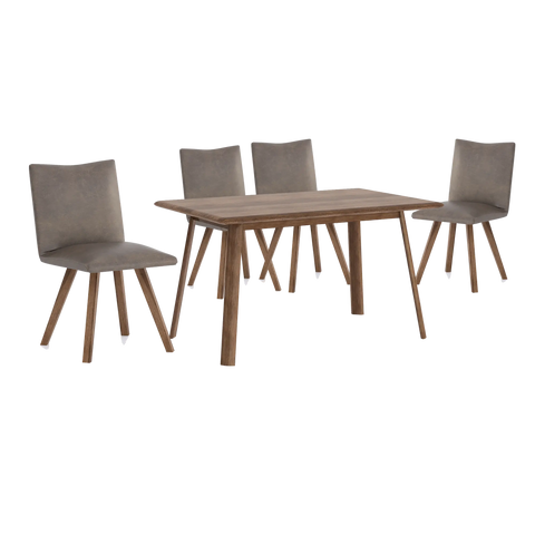 Asiago Solid Smoked Oak 1.7m Dining Table with Milano Chairs, also available in White Oak - Main Image 