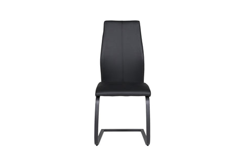 Set of 4 Alta Black Dining Chairs with Black Legs, also available in Taupe, Grey, Tan and Silver-Main-Image