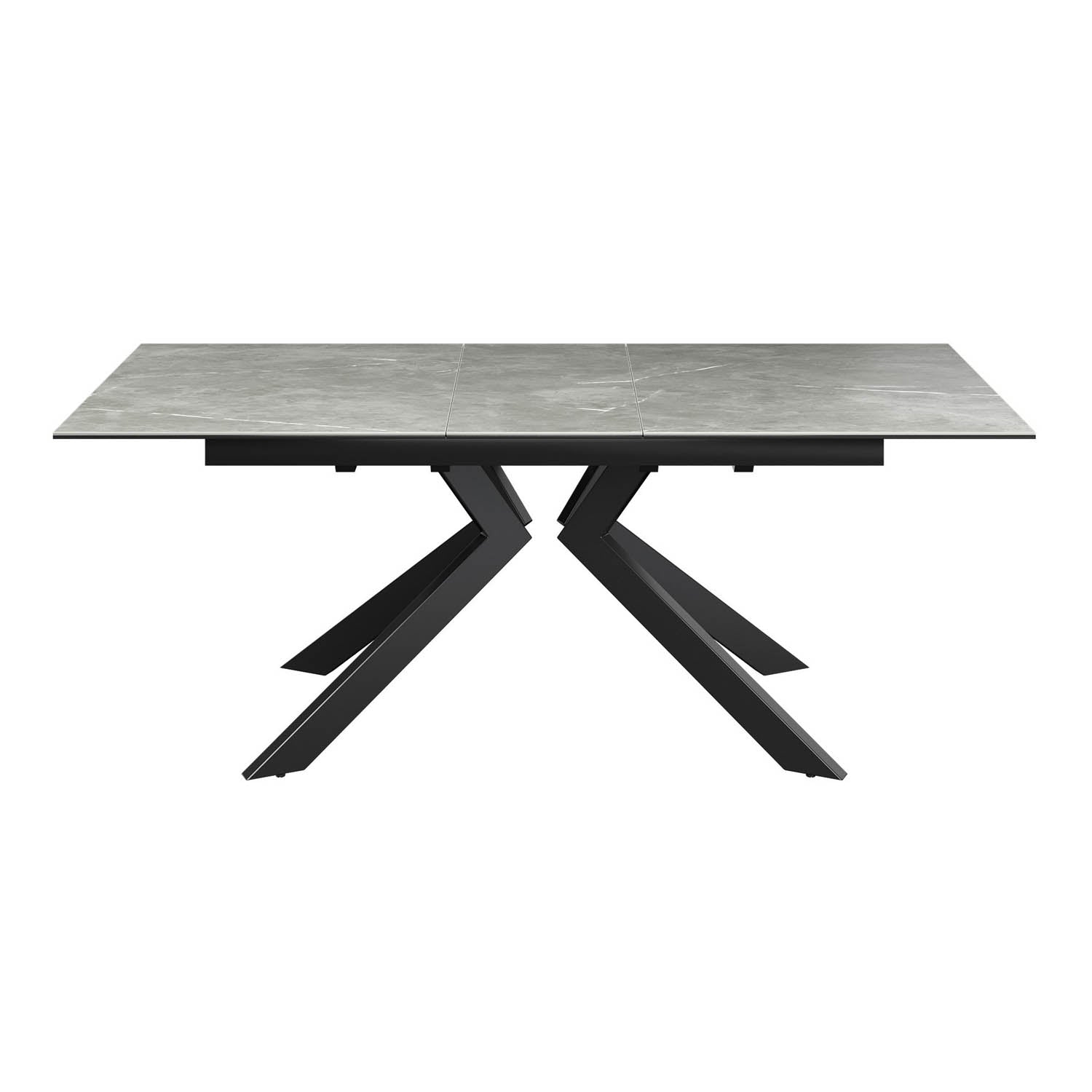 Athens Grey Matte Ceramic Extending Dining Table