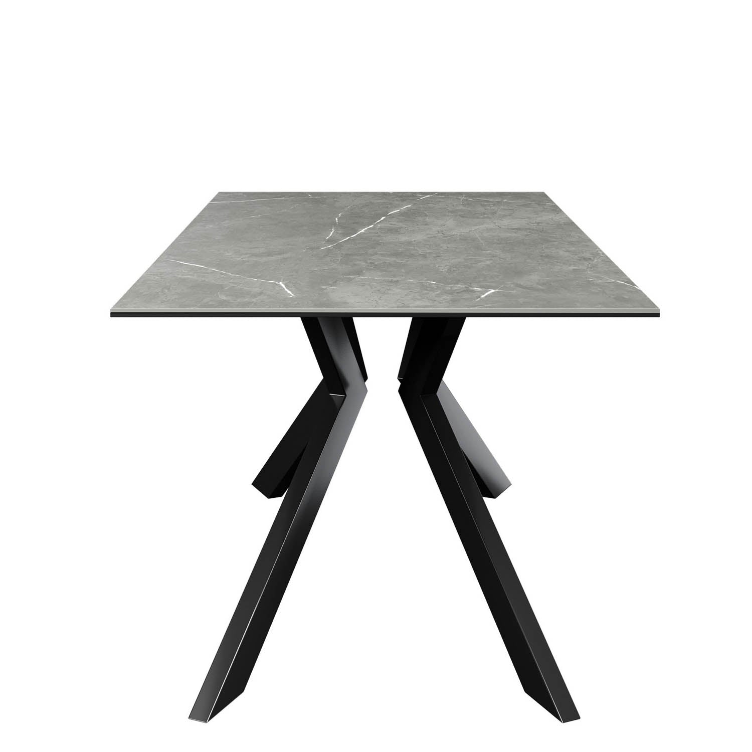 Athens 1.6M Grey Matte Ceramic Dining Table