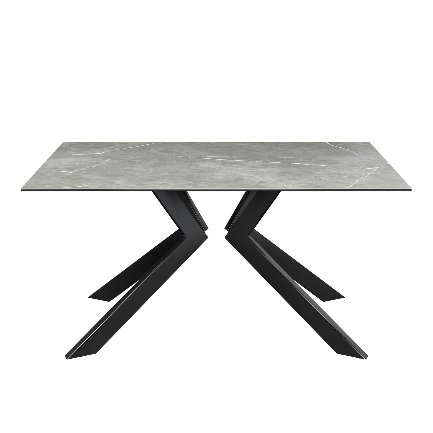 Athens 1.6M Grey Matte Ceramic Dining Table