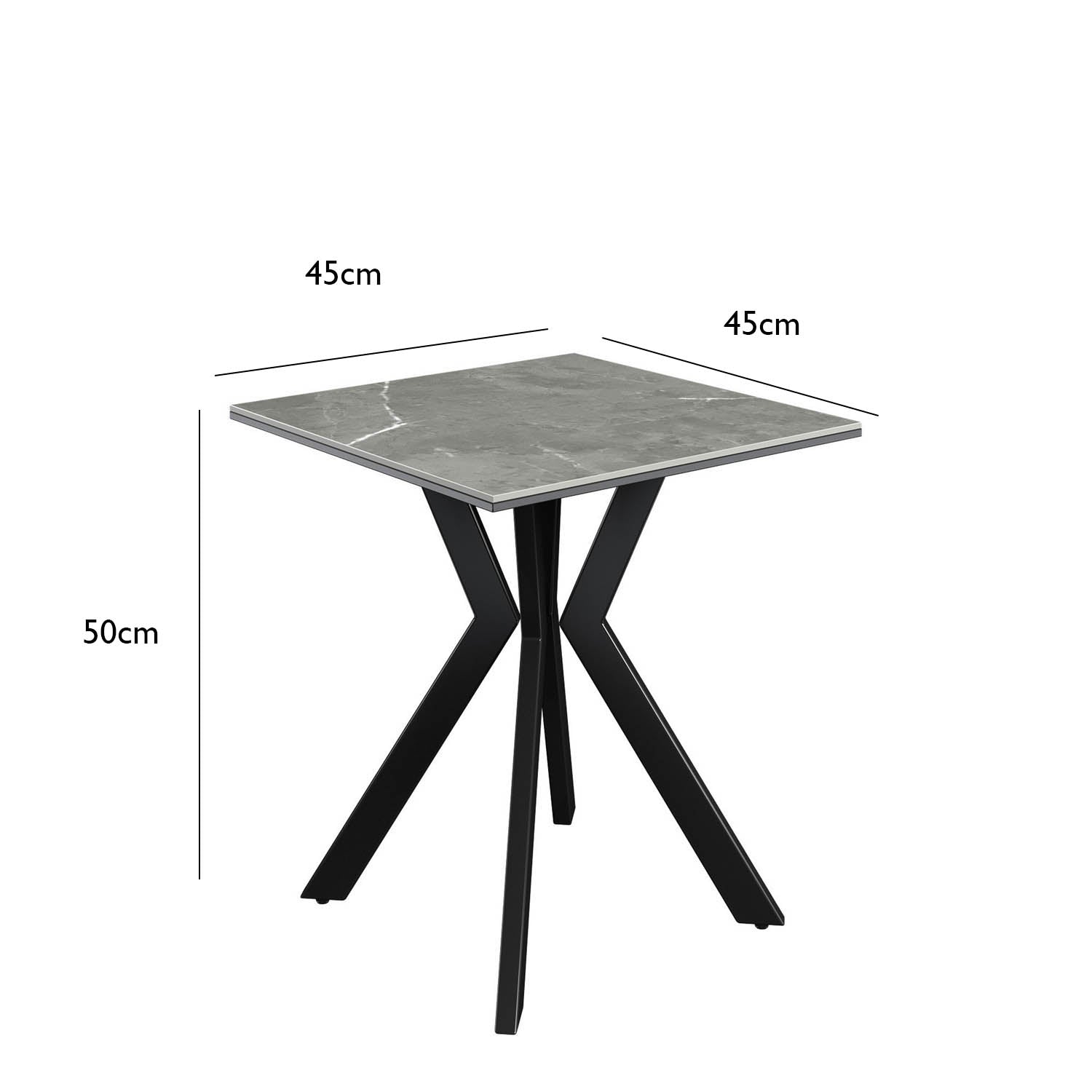 Athens Grey Matte Ceramic Side Table