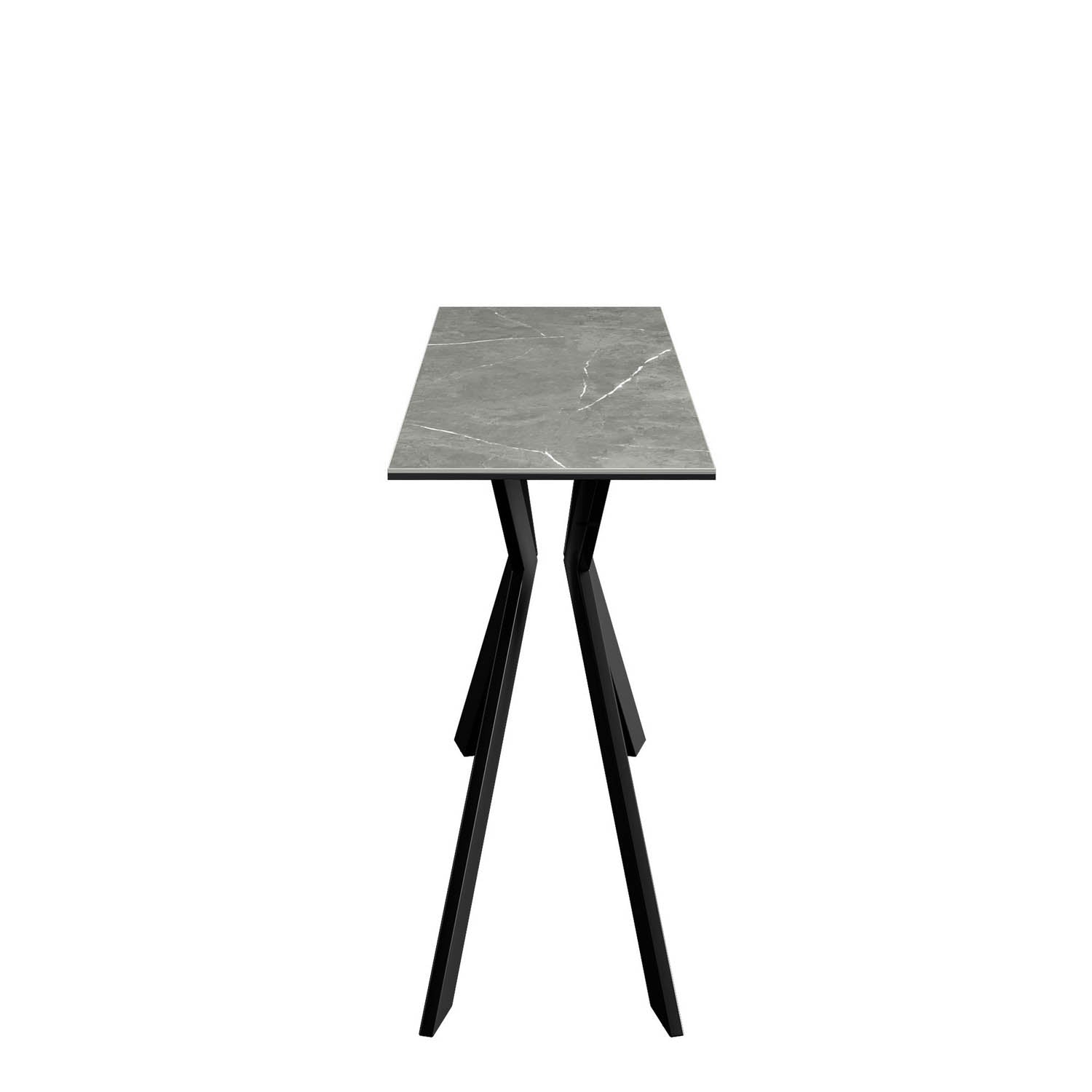 Athens Matte Grey Ceramic Console Table